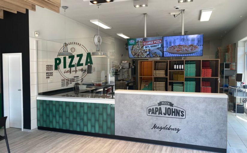 INUMA realisiert Innenausbau für Papa John’s Pizza